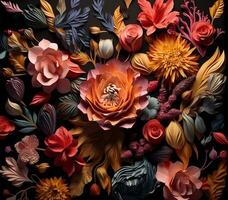 resumen antecedentes de papel estilo floral diseño - generativo ai foto