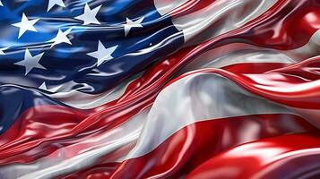 lustroso americano bandera resumen antecedentes para 4to de julio - generativo ai foto