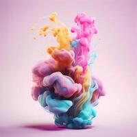 Abstract background of unicorn coloured pastel smoke - photo