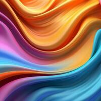 Abstract background of vibrant flowing waves ai generated photo