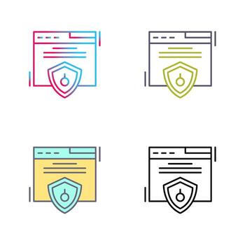 icono de vector de seguridad web
