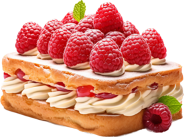 Raspberry charlotte png with AI generated