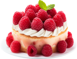 Raspberry charlotte png with AI generated