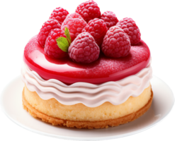 Raspberry charlotte png with AI generated