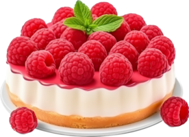 Raspberry charlotte png with AI generated