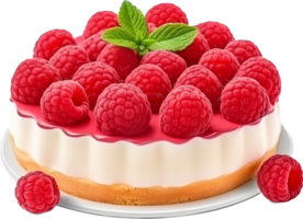 Raspberry charlotte png with AI generated