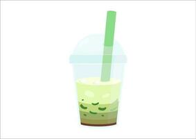 a glass of cendol, Indonesian drink vector