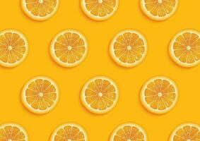 Slices of fresh orange for summer background. vector