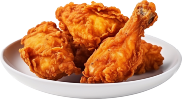 Fried chicken png with AI generated.