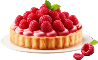 Raspberry charlotte png with AI generated