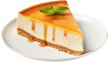 Cheesecake png with AI generated.