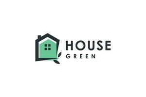 Green house logo with abstract concept modern design vector