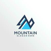 montaña logo vector con creativo moderno idea concepto