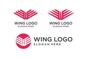 Wing logo idea with modern creative unique concept vector