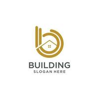 Building logo idea with modern concept vector