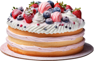 Birthday cake png with AI generated.