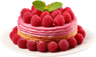 Raspberry charlotte png with AI generated