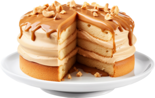 Peanut butter cake png with AI generated.