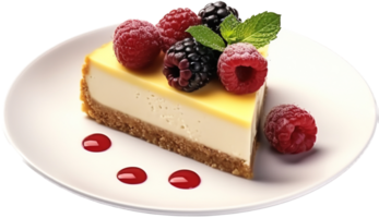 tarta de queso png con ai generado.