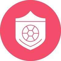 Soccer ball on a shield Vector Icon Design