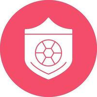 Soccer ball on a shield Vector Icon Design