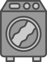 Washing machine Vector Icon Design