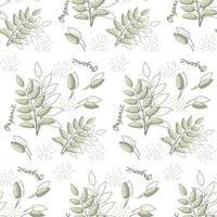 Seamless Organic Pattern with Twigs vector