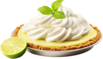 Key Lime pie png with AI generated.