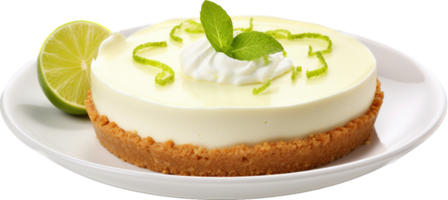 Key Lime pie png with AI generated.