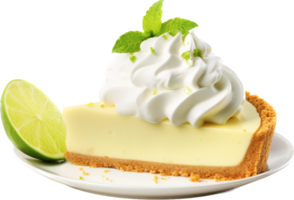 Key Lime pie png with AI generated.