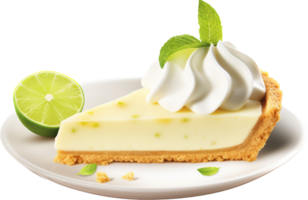 Key Lime pie png with AI generated.