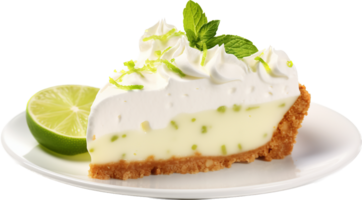 Key Lime pie png with AI generated.