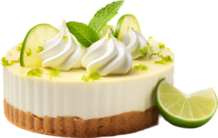 Key Lime pie png with AI generated.