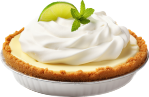 Key Lime pie png with AI generated.