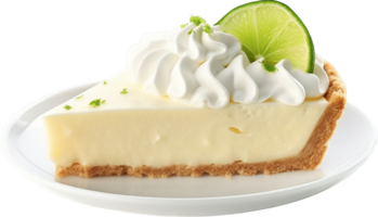 Key Lime pie png with AI generated.