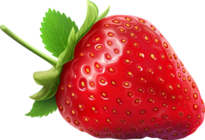 Strawberry png with AI generated.