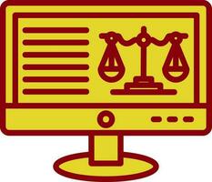 Online court Vector Icon Design