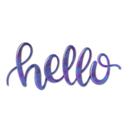 Hallo hand- getrokken belettering png