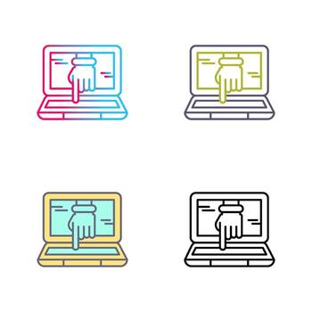 Computer Hacking Vector Icon