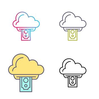 icono de vector de computación en la nube