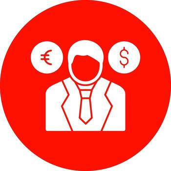 comerciante vector icono diseño