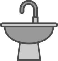 Washbasin Vector Icon Design