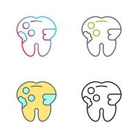 icono de vector de caries