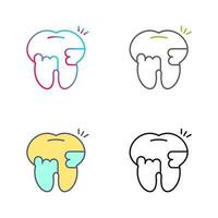 Toothache And Plaque Vector Icon