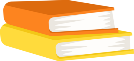 Book stack. flat style cartoon illustration. png