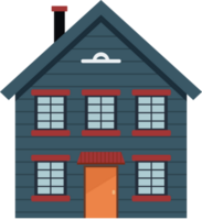 Residential House Illustrations in Flat Design Style Architecture, Cartoon. png