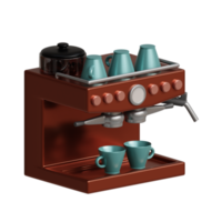 3d rendered coffee machine maker perfect for coffee shop design project png