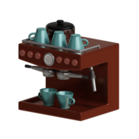 3d reso caffè macchina creatore Perfetto per caffè negozio design progetto png