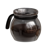 3d weergegeven koffie pot perfect voor koffie winkel ontwerp project png