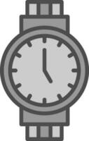 diseño de icono de vector de reloj de pulsera